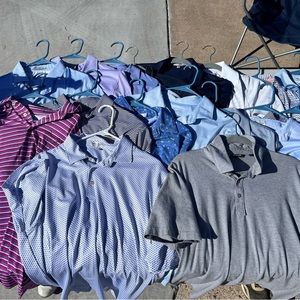 17 Golf Polos For Sale (Peter Millar, Tuttleson, Criquet, etc.) M-XL
